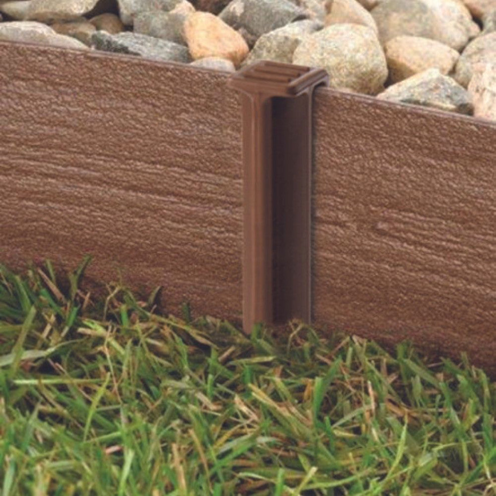 Master Mark 10" Terrace Board Lawn Edging Stake Kit, Brown