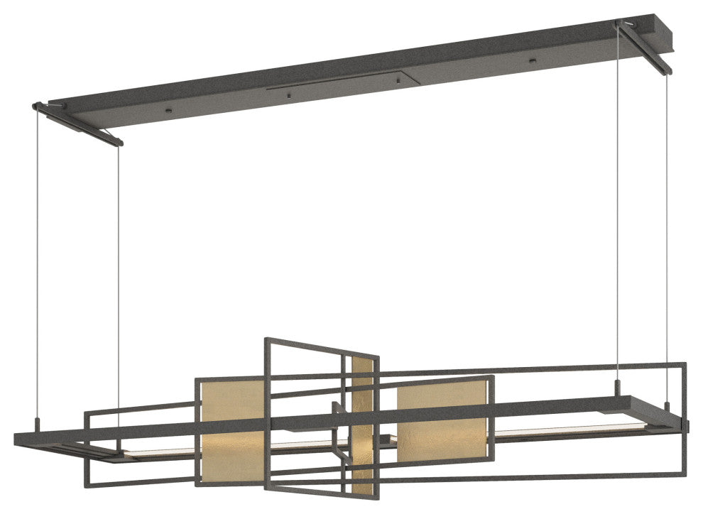 Summer LED Pendant, Natural Iron, Soft Gold, Standard Height