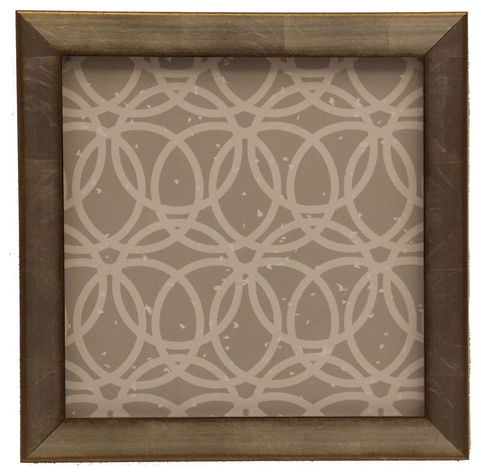 Silver Geometric # 7, Wide Transitional Metallic Frame