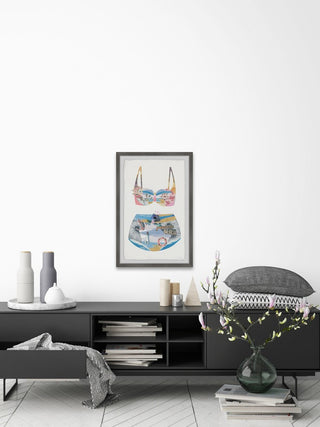 "You're at the Beach Swimsuit" Framed Painting Print, 20"x30"