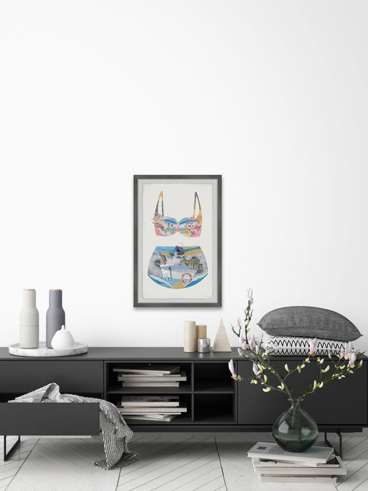 "You're at the Beach Swimsuit" Framed Painting Print, 20"x30"