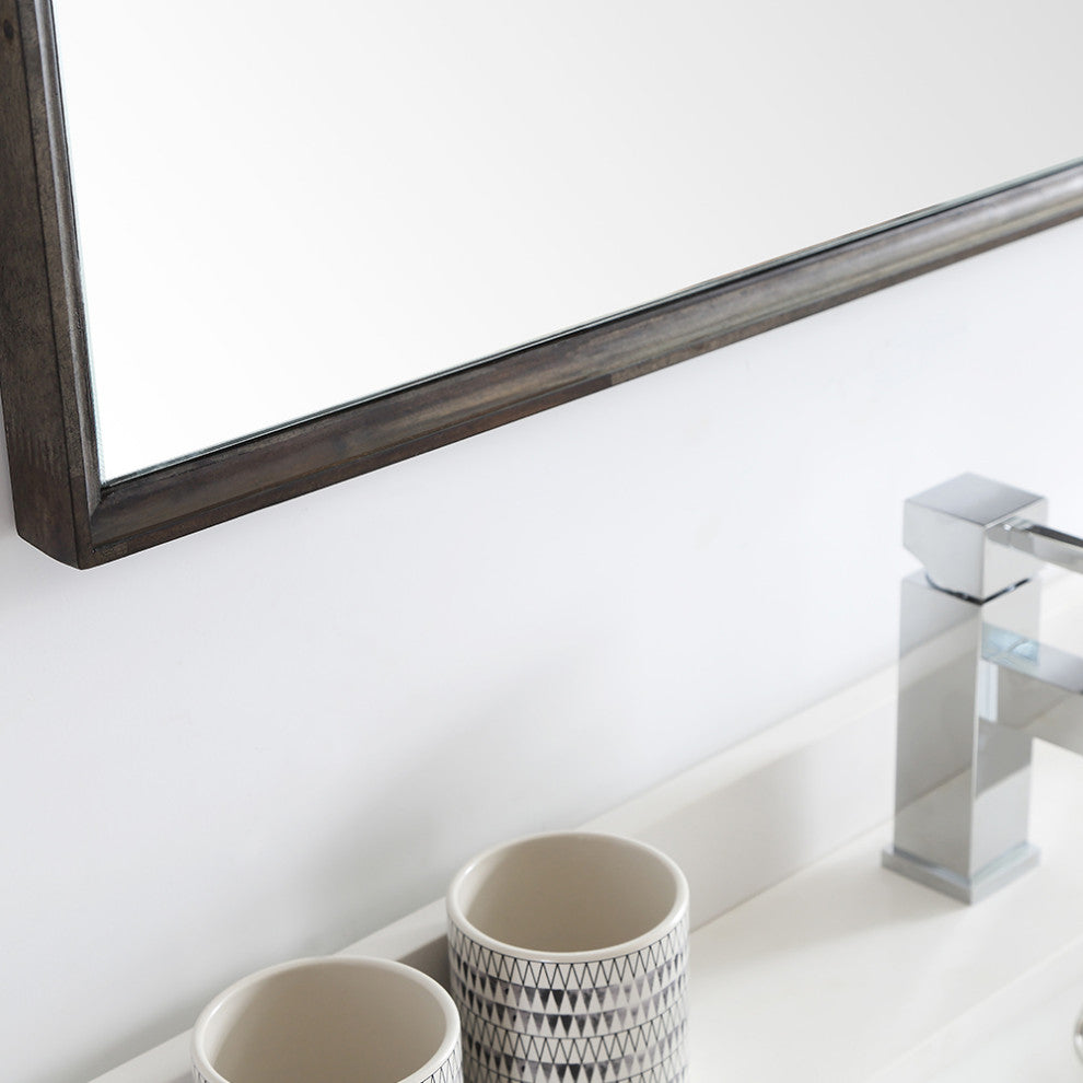 Formosa Wall Hung Double Sink Modern Bathroom Vanity With Mirrors, 72"