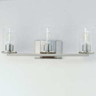 Maxim 11843CD Sleek 3 Light 24"W Bathroom Vanity Light - Antique Brass / Black