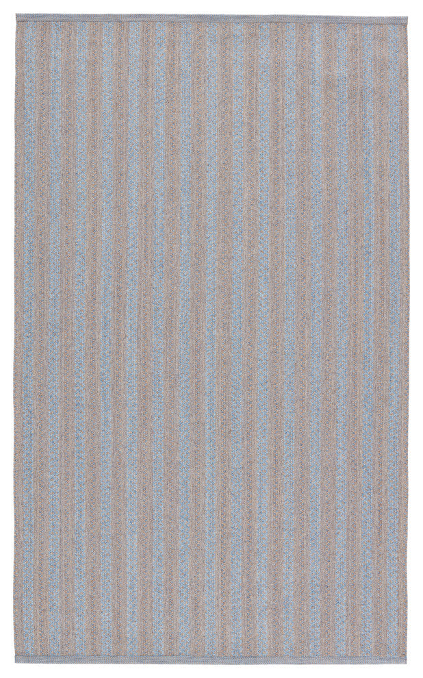 Jaipur Living Topsail Indoor/ Outdoor Striped Area Rug, Light Blue/Taupe, 4'x6'