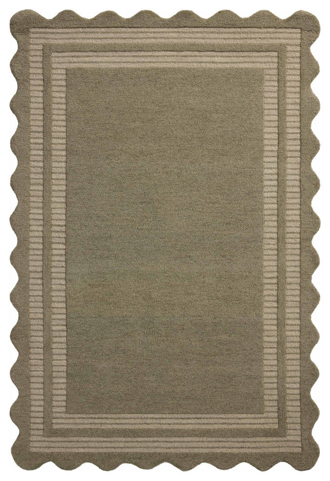 Chris Loves Julia x Loloi Scottie Olive / Pebble 3'-6" x 5'-6" Accent Rug