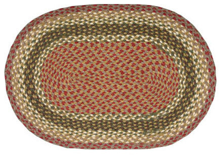 Olive Braided Rug, 24"x72"