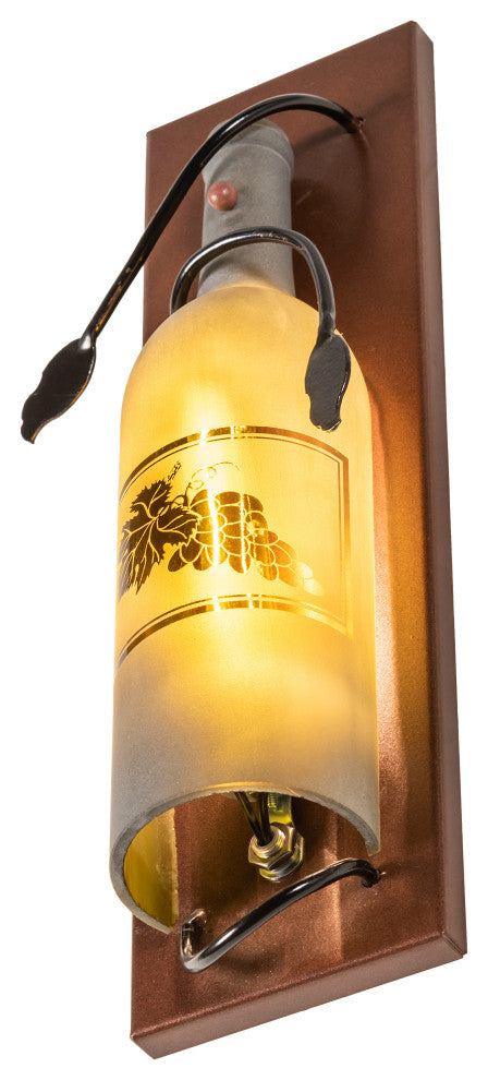 6 Wide Tuscan Vineyard Wine Bottle Wall Sconce