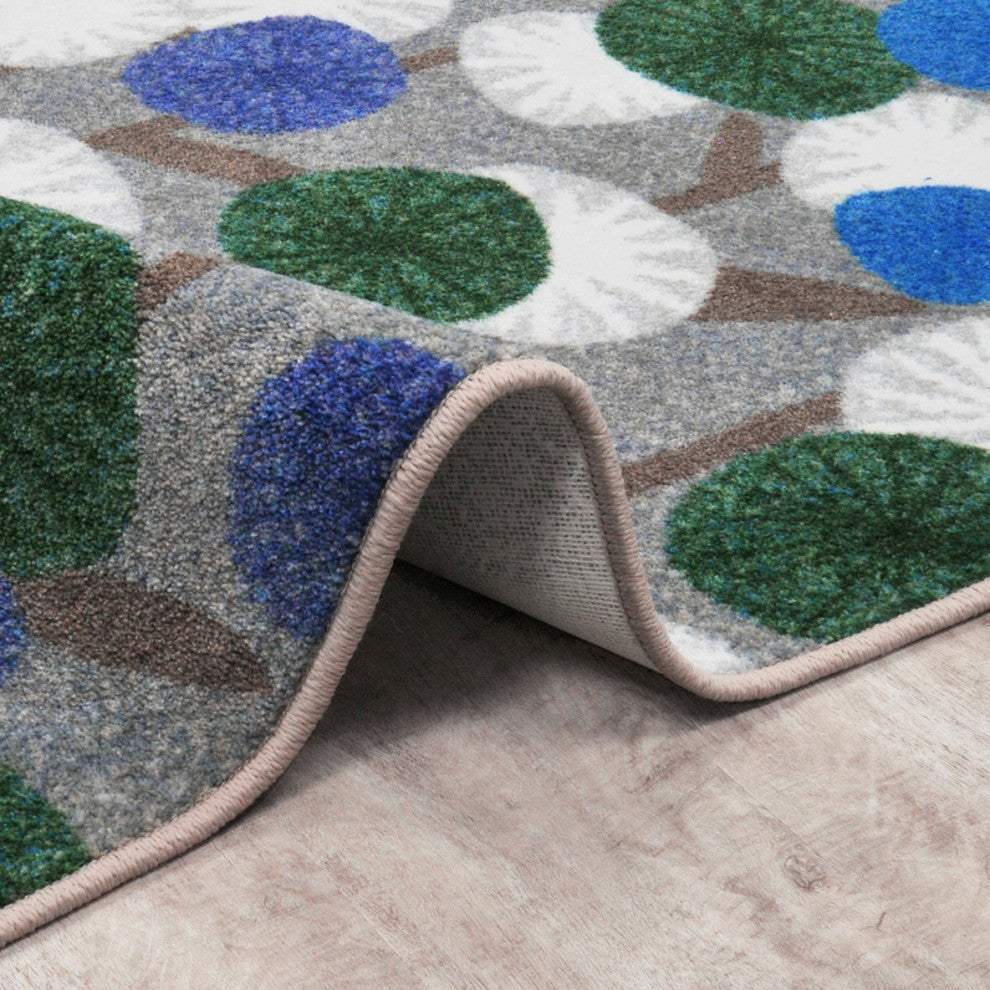 Posy Grove 3'10" X 5'4" Area Rug, Color Peacock