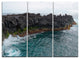 "Rocky Coast With Moss in Azores" Metal Wall Art, 3 Panels, 36"x28"