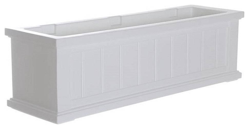 Mayne Cape Cod 3ft Weatherproof Coastal Plastic Window Box in White