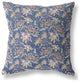 26" Blue Yellow Roses Indoor Outdoor Throw Pillow