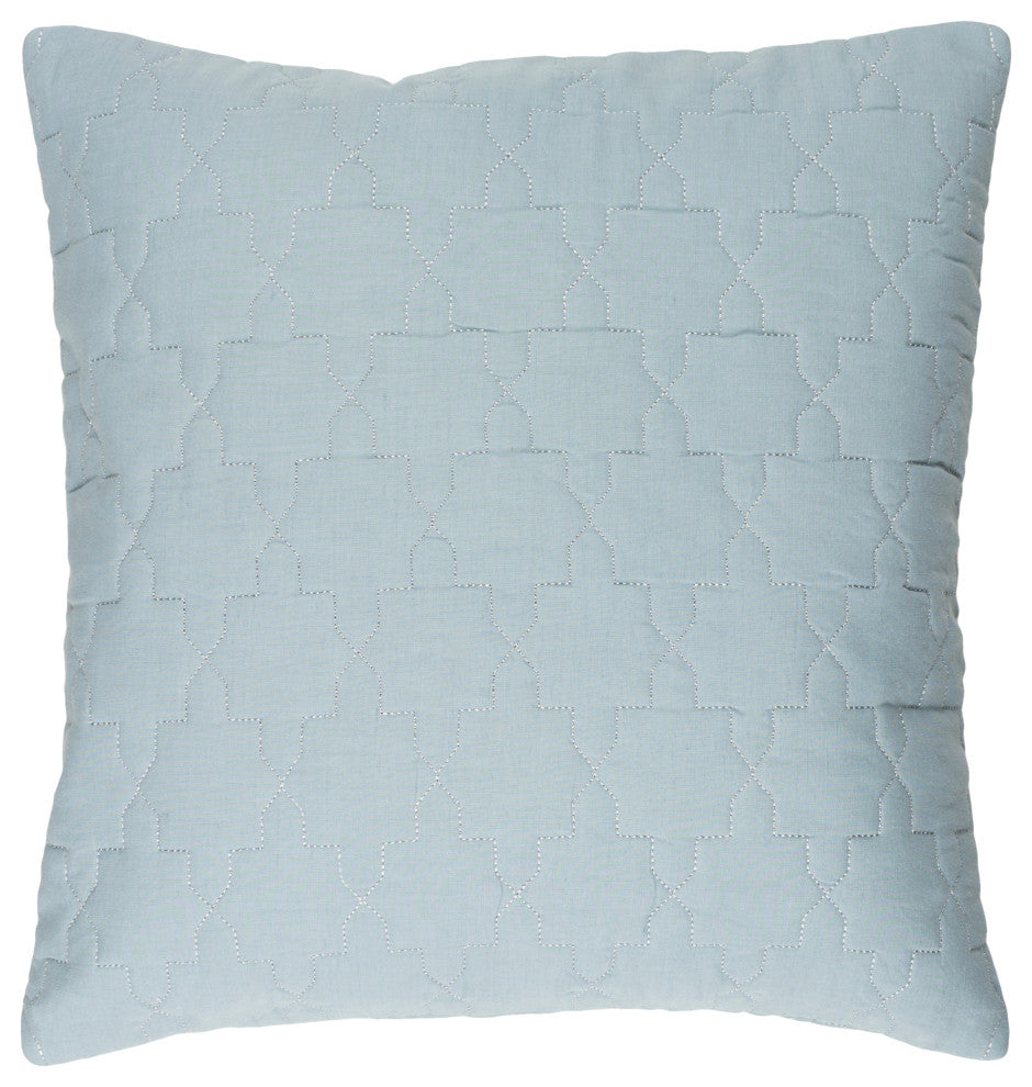 Surya Reda RD-001 18"x18" Pillow Kit, Ice Blue/Metallic/Silver