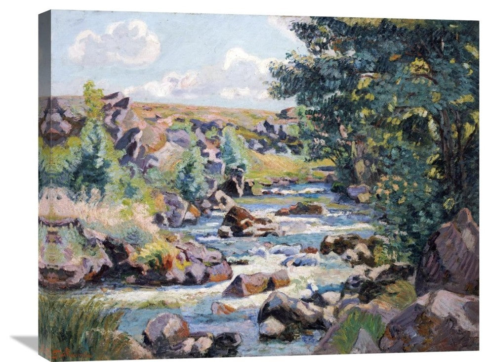 "Pontgibaud Countryside" Stretched Canvas Giclee by Armand Guillaumin, 30"x24"