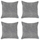 Set of 4 Light Gray Textured Pillow Covers