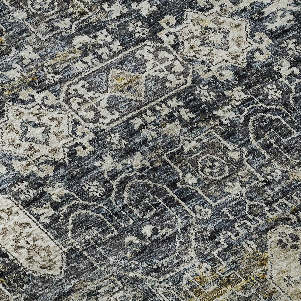 Premium Machine Washable Mayfield AMF637 Charcoal 5' x 7'6" Rug