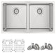 STYLISH 31 inch Double Bowl Undermount Stainless Steel Kitchen Sink