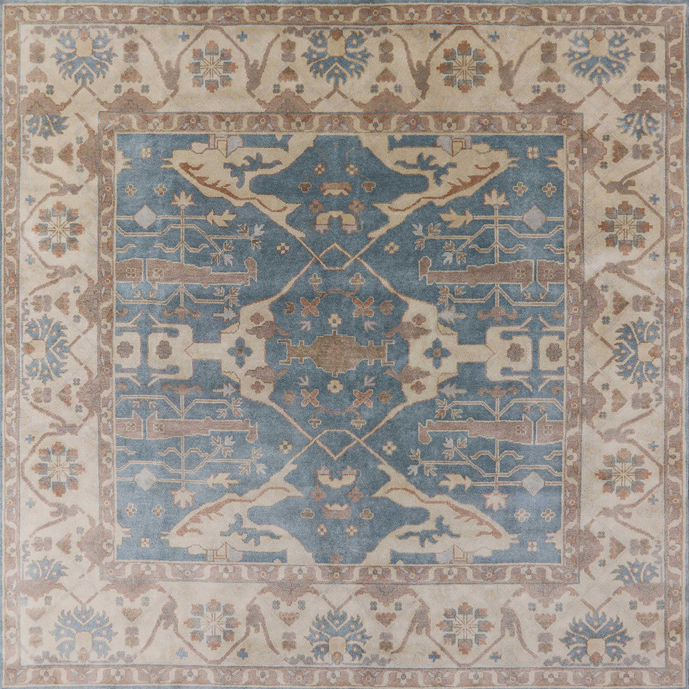 Ahgly Company Indoor Square Mid-Century Modern Area Rugs, 5' Square