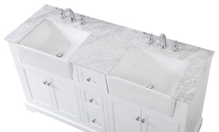 Home Living 22" Farmhouse White-Light Bathroom Vanity