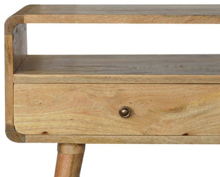 Curved Oak-ish Console Table