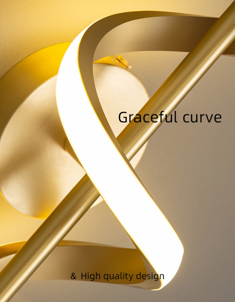 MIRODEMIÂ® Tovo San Giacomo | Ribbon Design Chandelier for Bedroom, Black, B, Warm Light