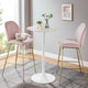 Lippa 28" Round Terrazzo Bar Table, White White