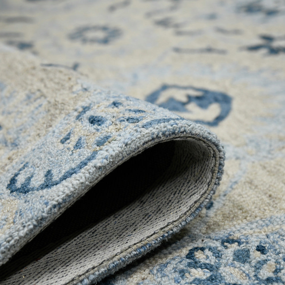 Romania Newburg Area Rug, Light Blue, 5' x 8', Floral