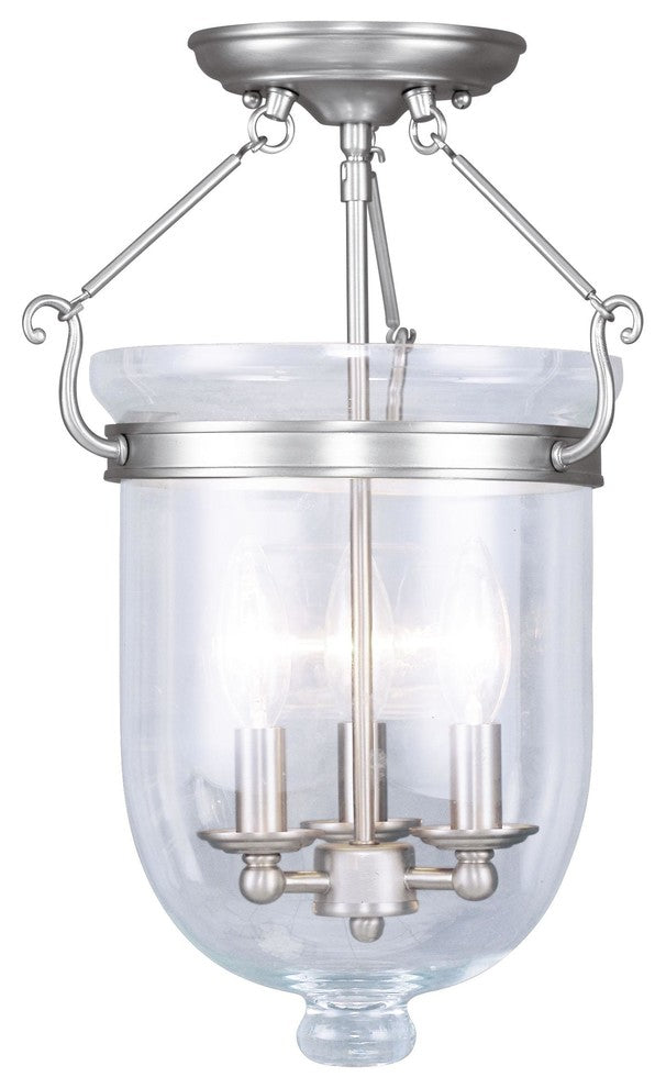 Jefferson Ceiling Mount, Brushed Nickel