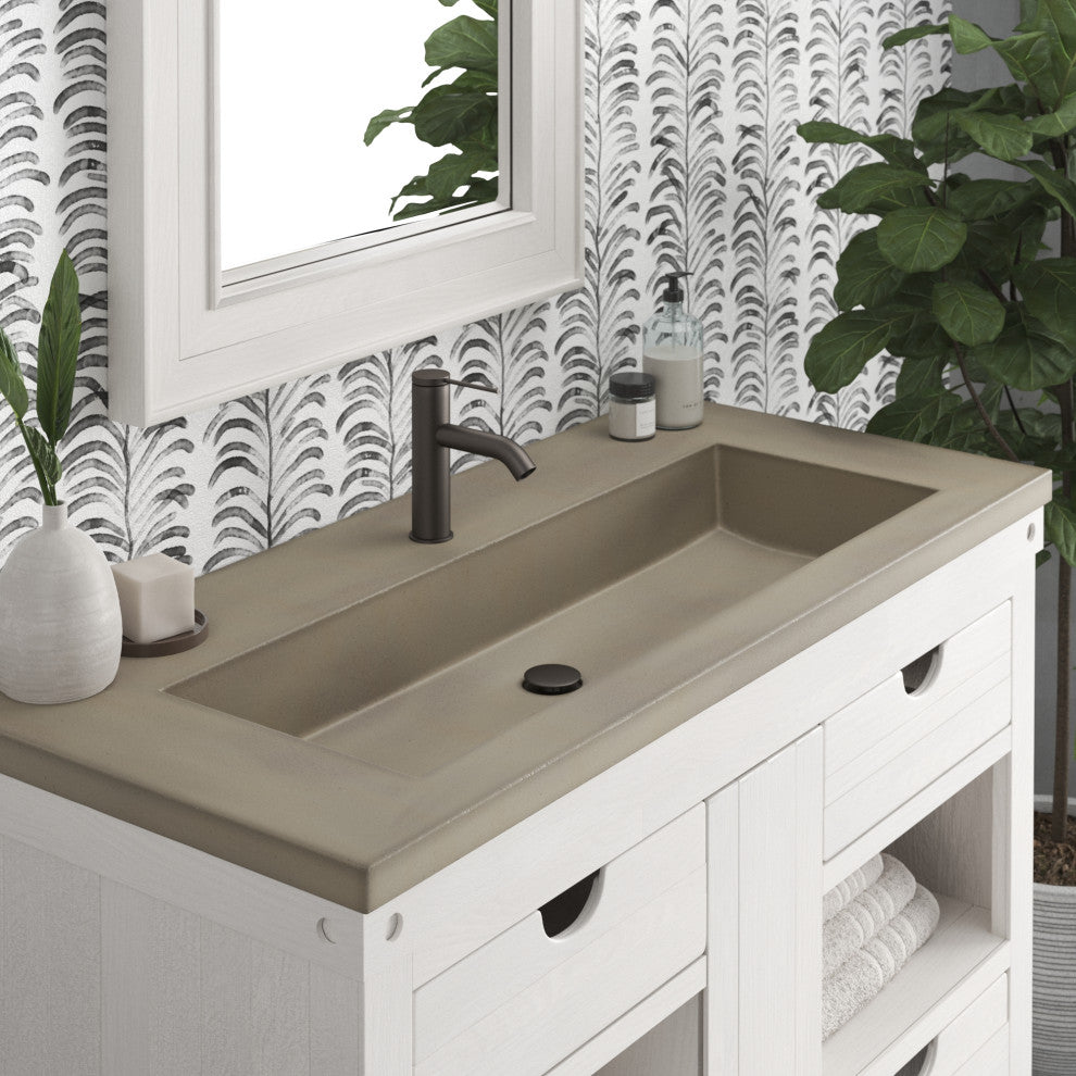 48" Capistrano Vanity Top with Integral Sink, Earth, Single Faucet Hole