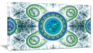 Blue Psychedelic Relaxing Art, Abstract Canvas Art Print, 40x20