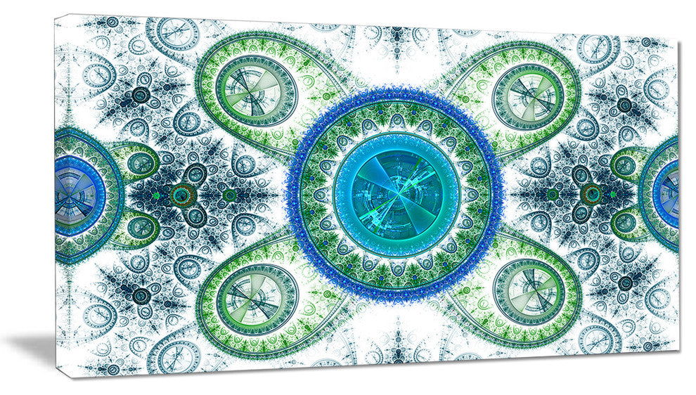 Blue Psychedelic Relaxing Art, Abstract Canvas Art Print, 40x20