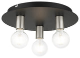 Black Transitional, Versatile, Modern, Urban, Minimal Flush Mount