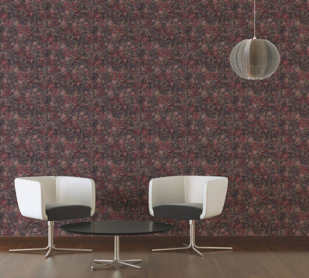 Mosaic Textured Wallpaper Featuring Flower Petals, 373913
