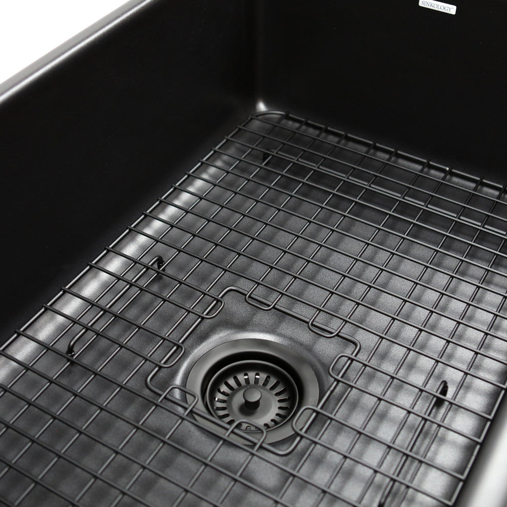 SinkSense Wren Matte Black 27" x 15" Kitchen Sink Bottom Grid