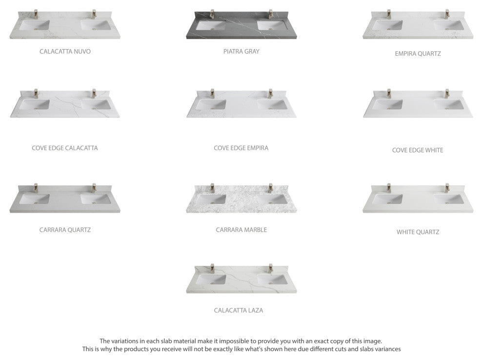 Cambridge 36" Right Offset Bath Vanity in Coventry Gray 2" Piatra Gray