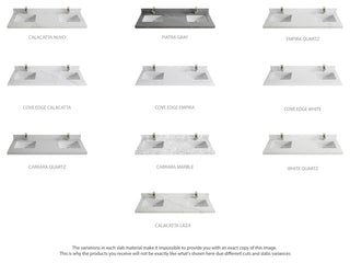 Cambridge 36" Right Offset Bath Vanity in Coventry Gray 2" Piatra Gray