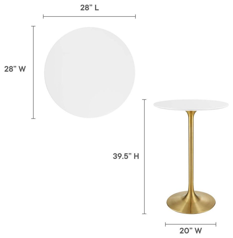 Tulip 28" Bar Table