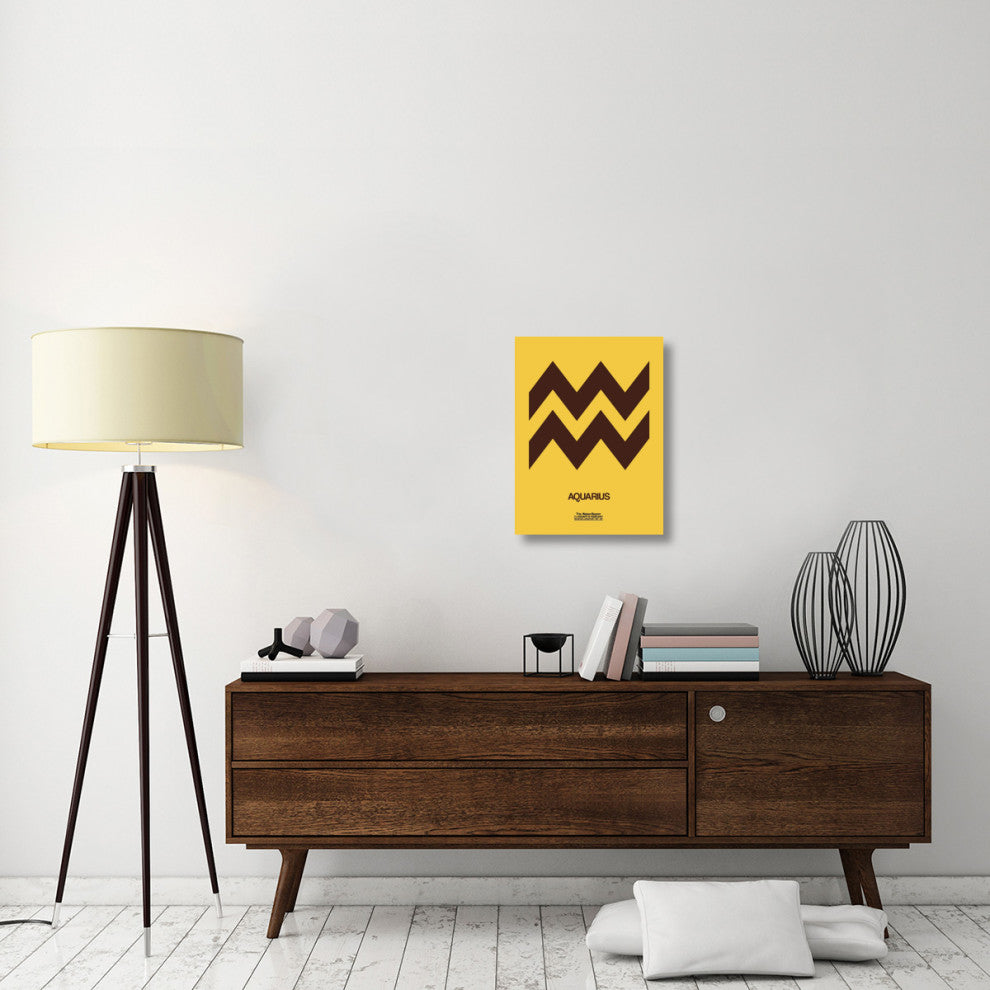 "Aquarius Zodiac Sign Brown" Fine Art Print
