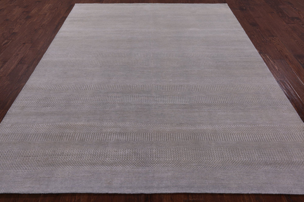 8' 0" X 9' 10" Handmade Savannah Grass Wool and Silk Rug Q11999