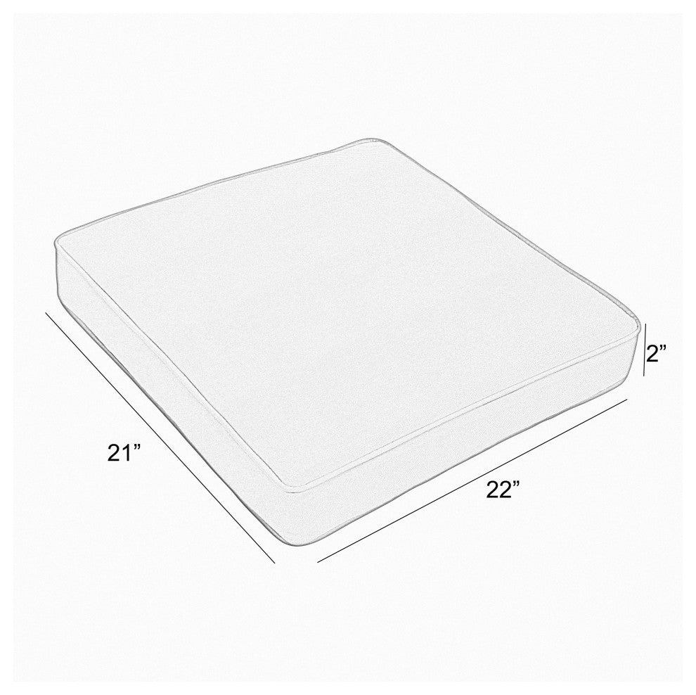 Sorra Home Gardenia Seaglass Outdoor/IndoorCorded Chair Cushion 21x22x2"