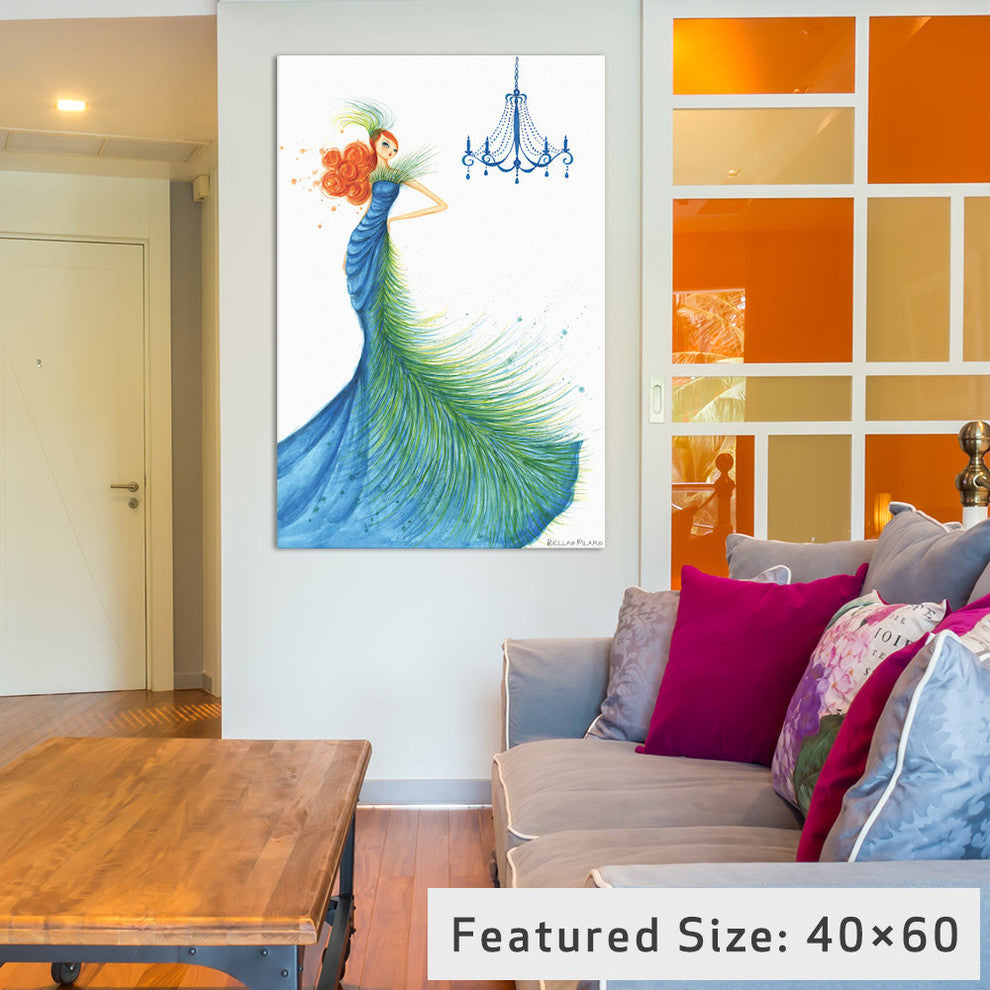 iCanvas Couture Feather Gallery Wrapped Canvas Art Print by Bella Pilar