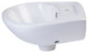 ALFI brand AB106 White Rounded Porcelain Wall Mount Bathroom Sink Basin
