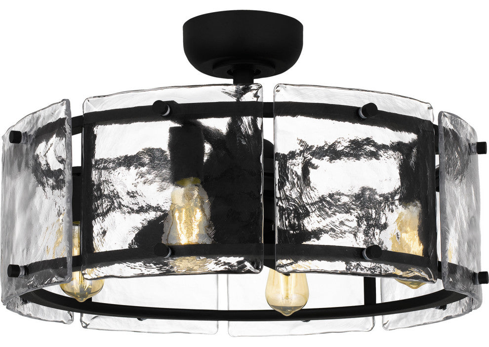 Quoizel FTS3124EK 4-Light Fandelier, Fortress