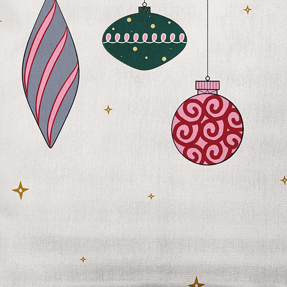 Christmas Green Light Bright Christmas Polyester Throw Pillow, 26"x26"