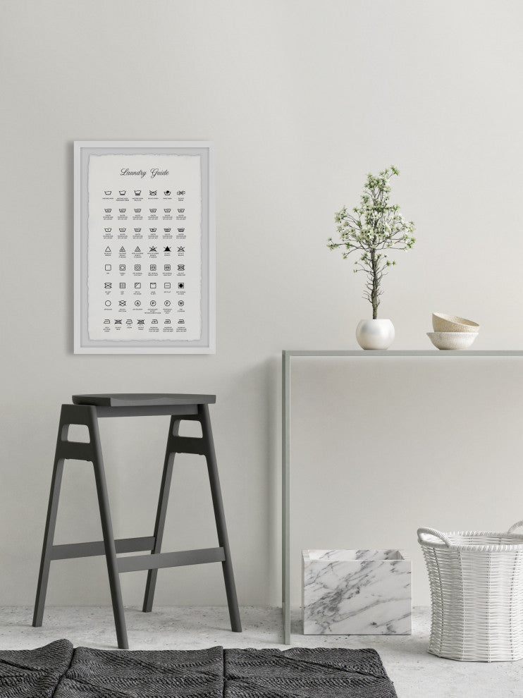 "Laundry Guide II" Framed Painting Print, 20x30