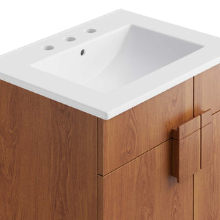 Miles 24" Bathroom Vanity - White Walnut