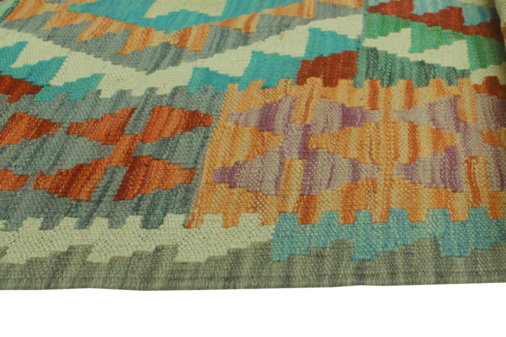 Sangat Kilim Askhat Rust/Gray Rug, 4'0x5'10