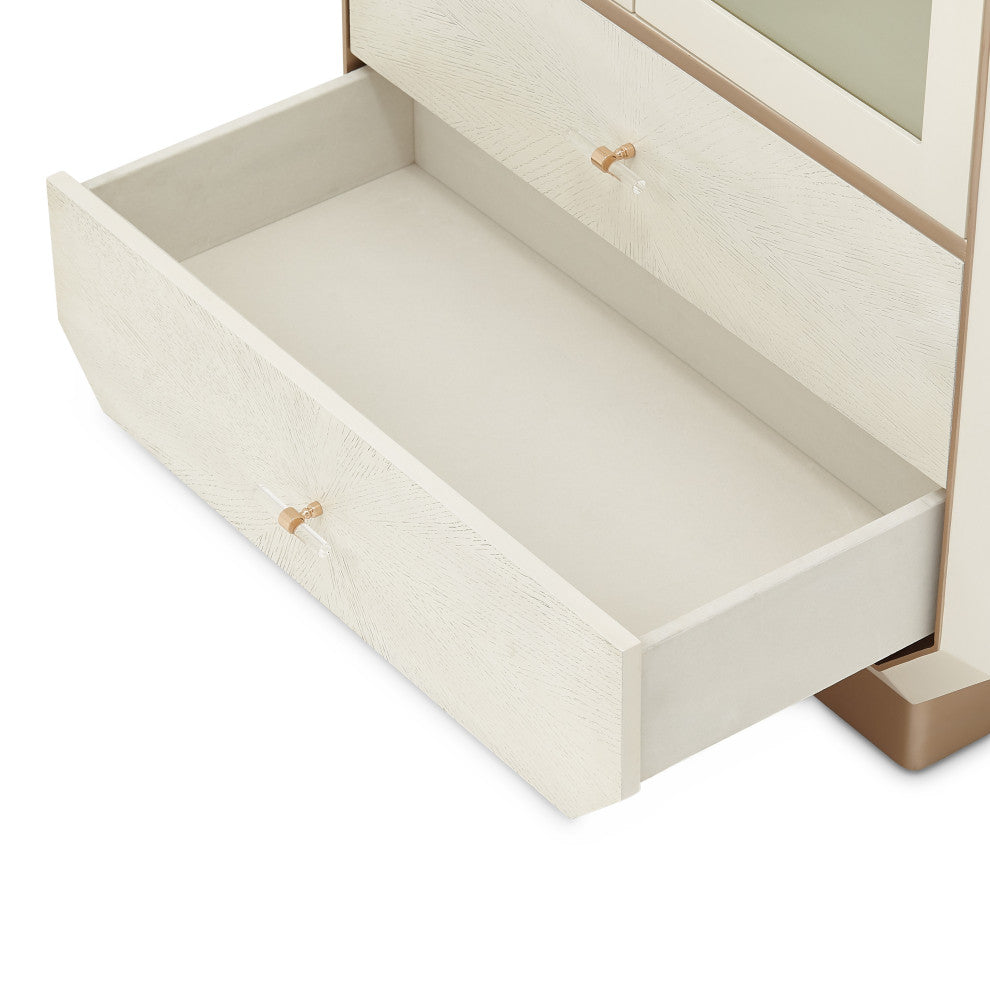 La Rachelle Display Cabinet with LED Lighting - Champagne