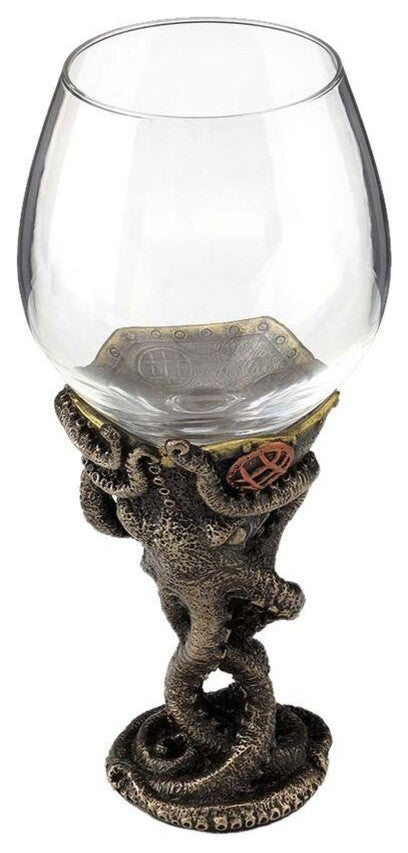 Steampunk Octopus Tentacle Wine Glass
