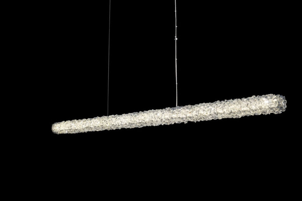 62" LED Chrome Mid-Century Modern Island Light