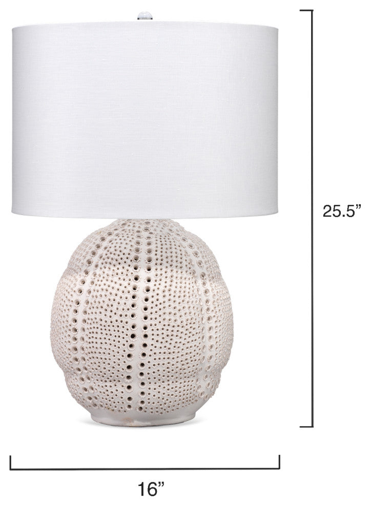 Lunar Polyresin Table Lamp, White
